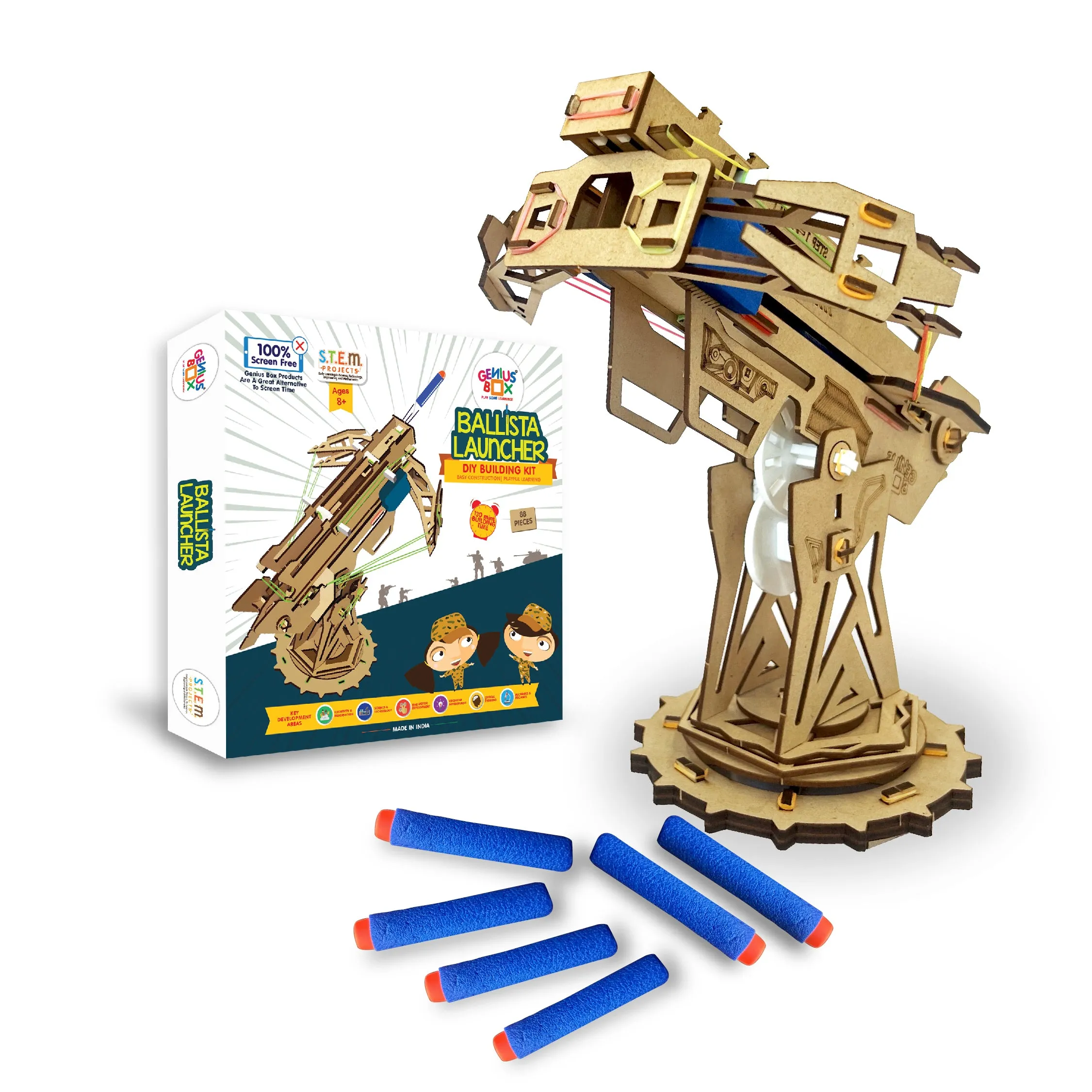 BALLISTA LAUNCHER | DIY BUILDING KIT | EASY CONSTRUCTION | PLAYFULL LEARNING | AGE: 8  YEARS