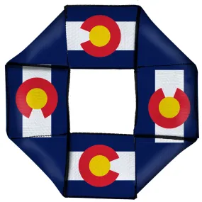 Dog Toy Squeaky Octagon Flyer - Colorado Flag Centered