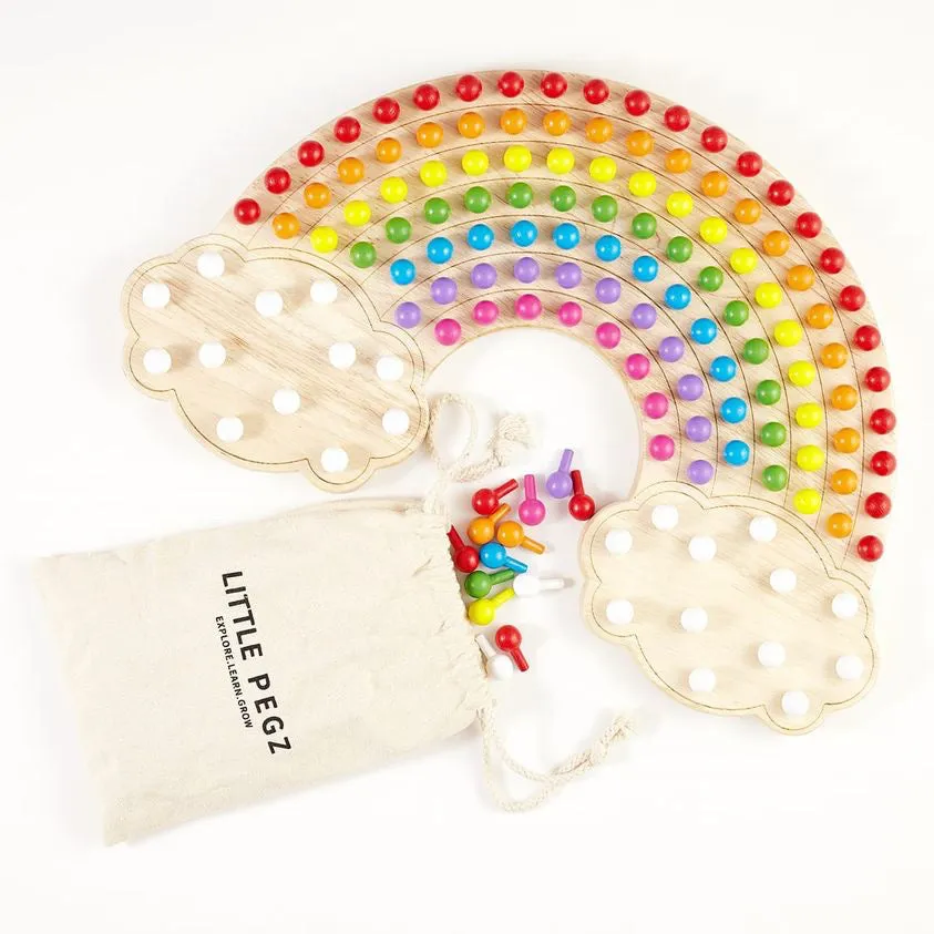 Little Pegs Rainbow Peg Boards Australian Early Educational Toys