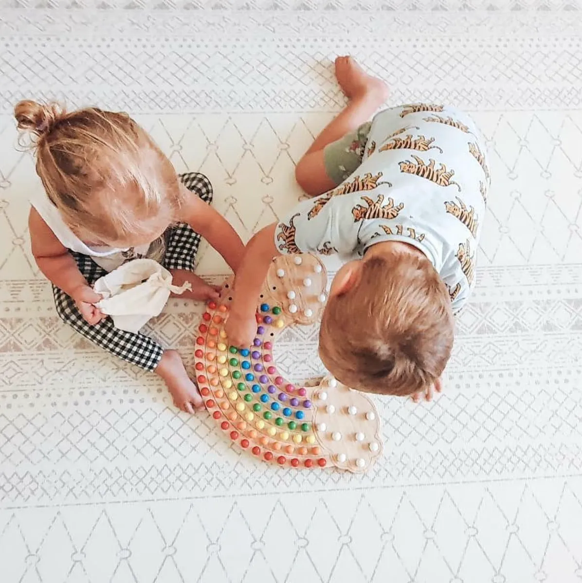 Little Pegs Rainbow Peg Boards Australian Early Educational Toys