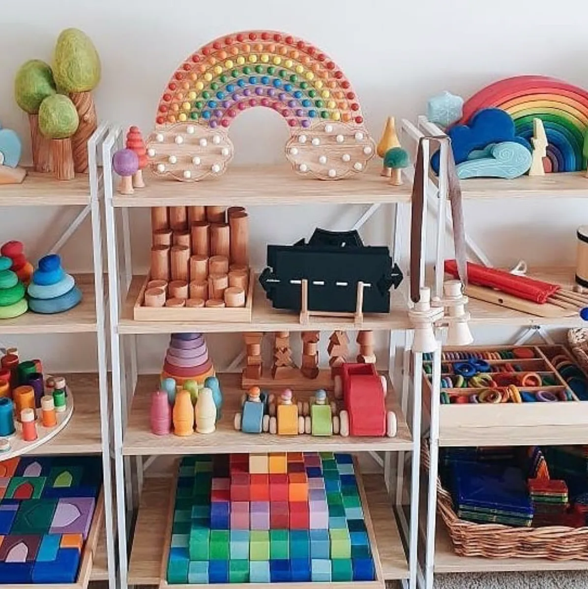 Little Pegs Rainbow Peg Boards Australian Early Educational Toys
