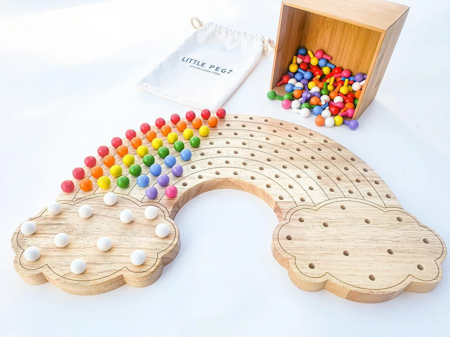 Little Pegs Rainbow Peg Boards Australian Early Educational Toys