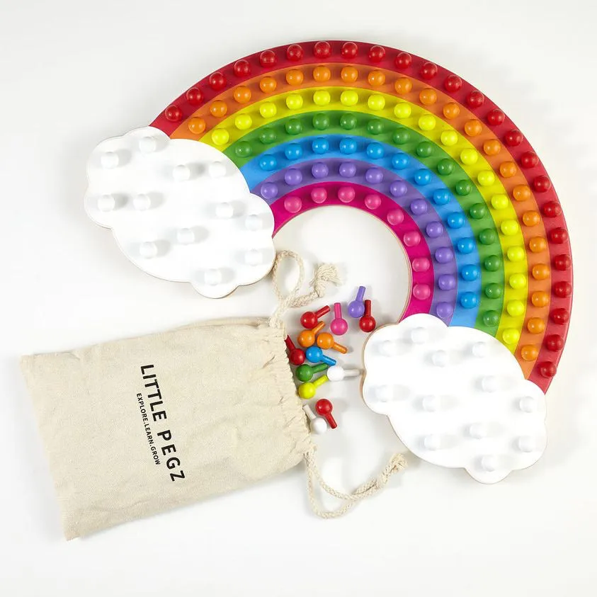 Little Pegs Rainbow Peg Boards Australian Early Educational Toys