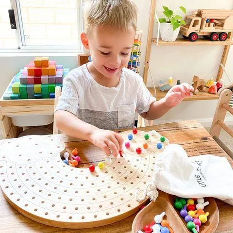 Little Pegs Rainbow Peg Boards Australian Early Educational Toys