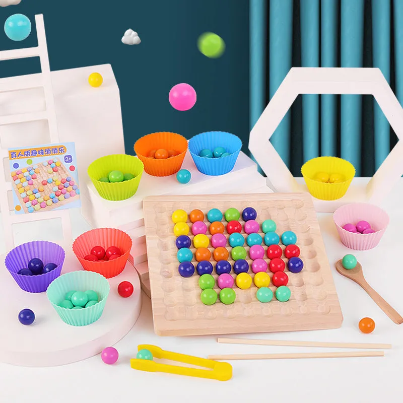 Wooden Beads Toys, Xiaoxiaole, Two In One, Attention Training